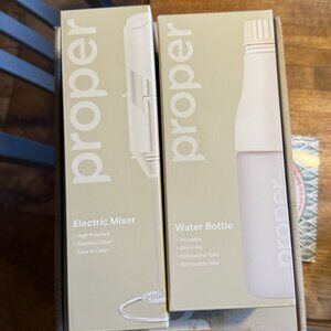 Proper Electric Mixer and Reusable Water Bottle